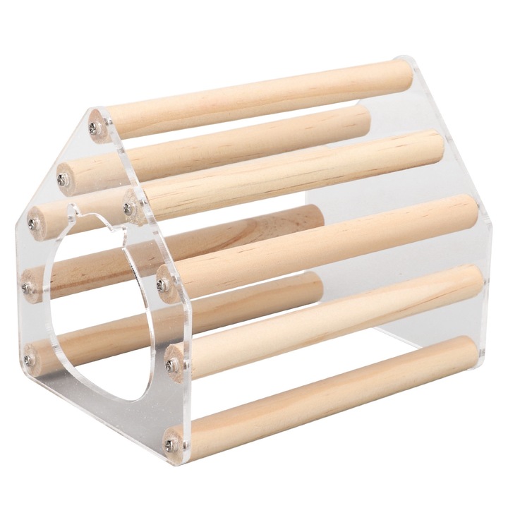 Дървена къща за хамстер за домашни любимци, Малка клетка за домашни любимци