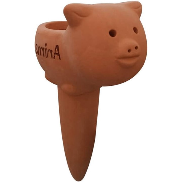 Öntöző csepegtető növényekhez, terrakotta, 6 db, beltéri és kerti növényekhez, Barna