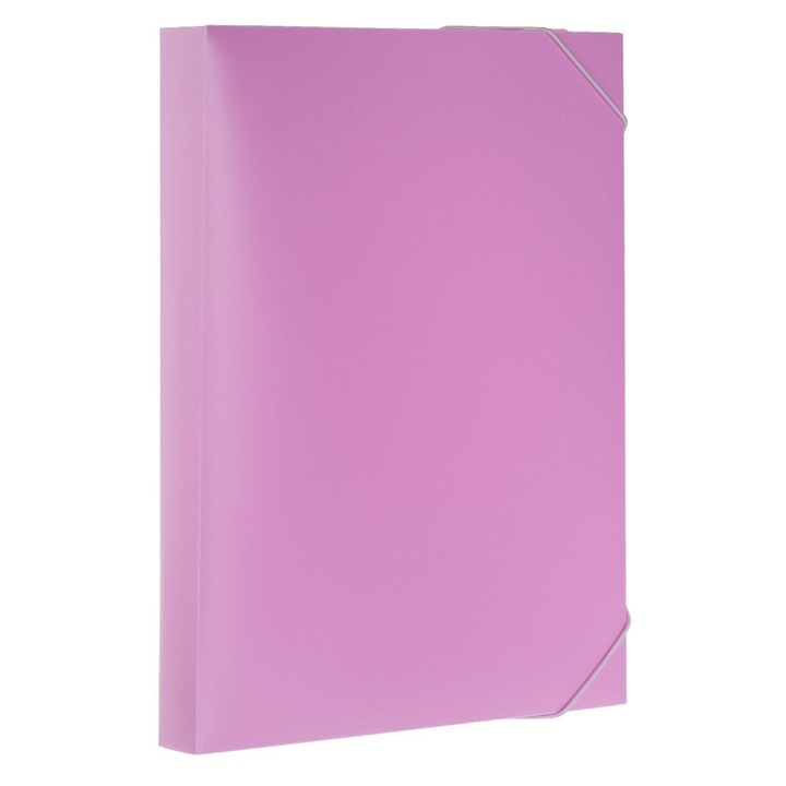 Mapa stil cutie cu elastic lila Antbro®, 25 x 3.3 x 33 cm