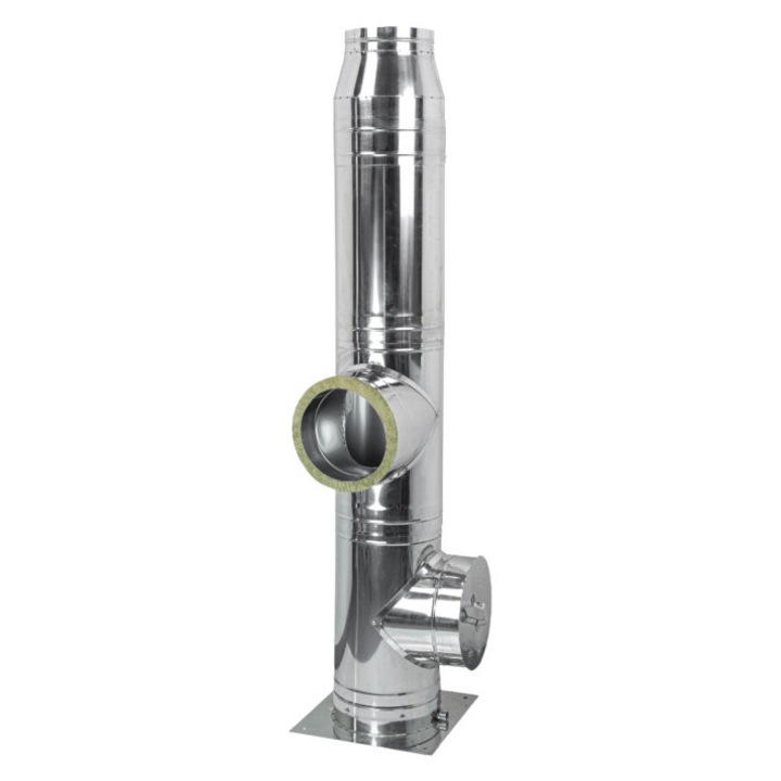 KaminHorn Primo Inox kémény, 7m, 130 mm, 90G, 0. alap