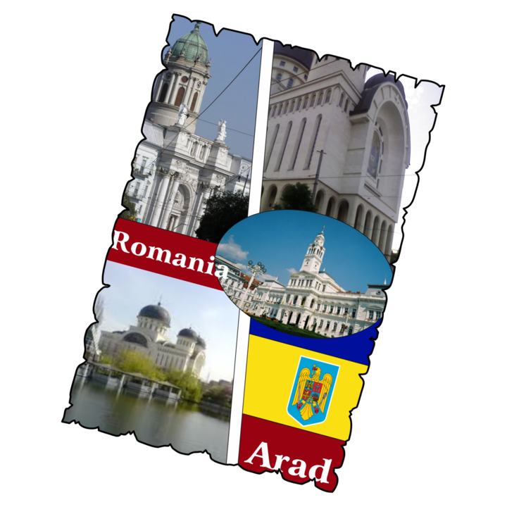 Magnet suvenir gift shop personalizat cu mesaj, Romania arad, model 33, din lemn