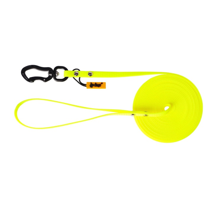 Lesa pentru caini, Dingo, Flex Honey, de dresaj, galben 1cmx5m