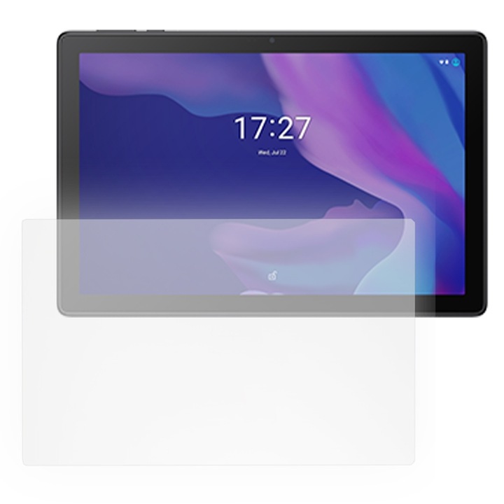 Folie Silicon High Definition pentru Alcatel 3T10 2020, COMANDO TAB PROTECT, Anti-Soc, Rezistenta la zgarieturi, Ultra-subtire, Strat Oleofobic, Sensibilitate ridicata, Aplicare usoara, Transparent