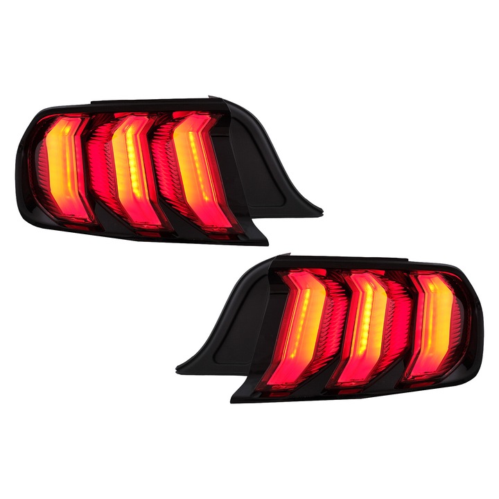 Full LED Taillights suitable for Ford Mustang VI S550 2015-2019 Red with Dynamic Sequential Turning Lights