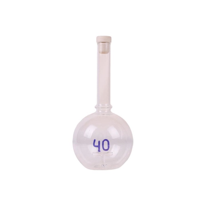Sticla balon cu cifre, Btc Glass Design, Tema Romania, Sticla albastra, 200x100mm