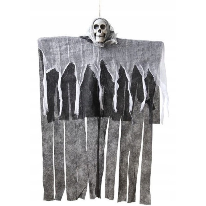 Halloween Dekoráció, Korbi, Ijesztő Megjelenésű, Könnyen Telepíthető, Újrafelhasználható, 57 cm x 85 cm, Fekete/Fehér