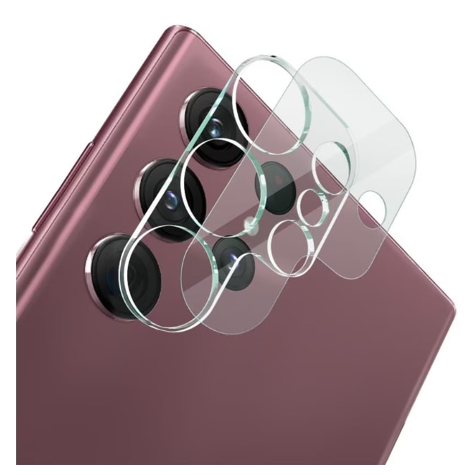 Folie de protectie Camera compatibila cu Samsung Galaxy S24 Ultra, Sticla Securizata, Protectie antisoc, Transparent