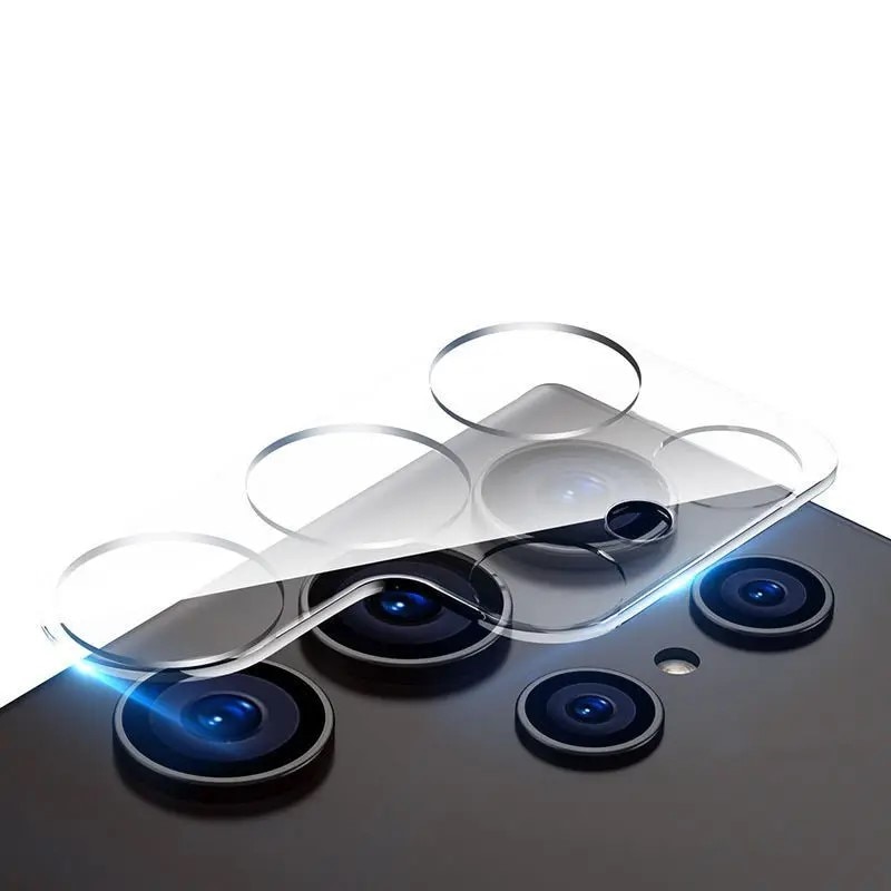 Folie de protectie Camera compatibila cu Samsung Galaxy S24 Ultra, Sticla Securizata, Protectie antisoc, Transparent