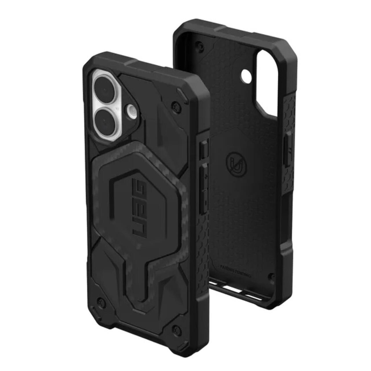 Husa de protectie UAG Monarch Series pentru iPhone 16, Carbon Fiber