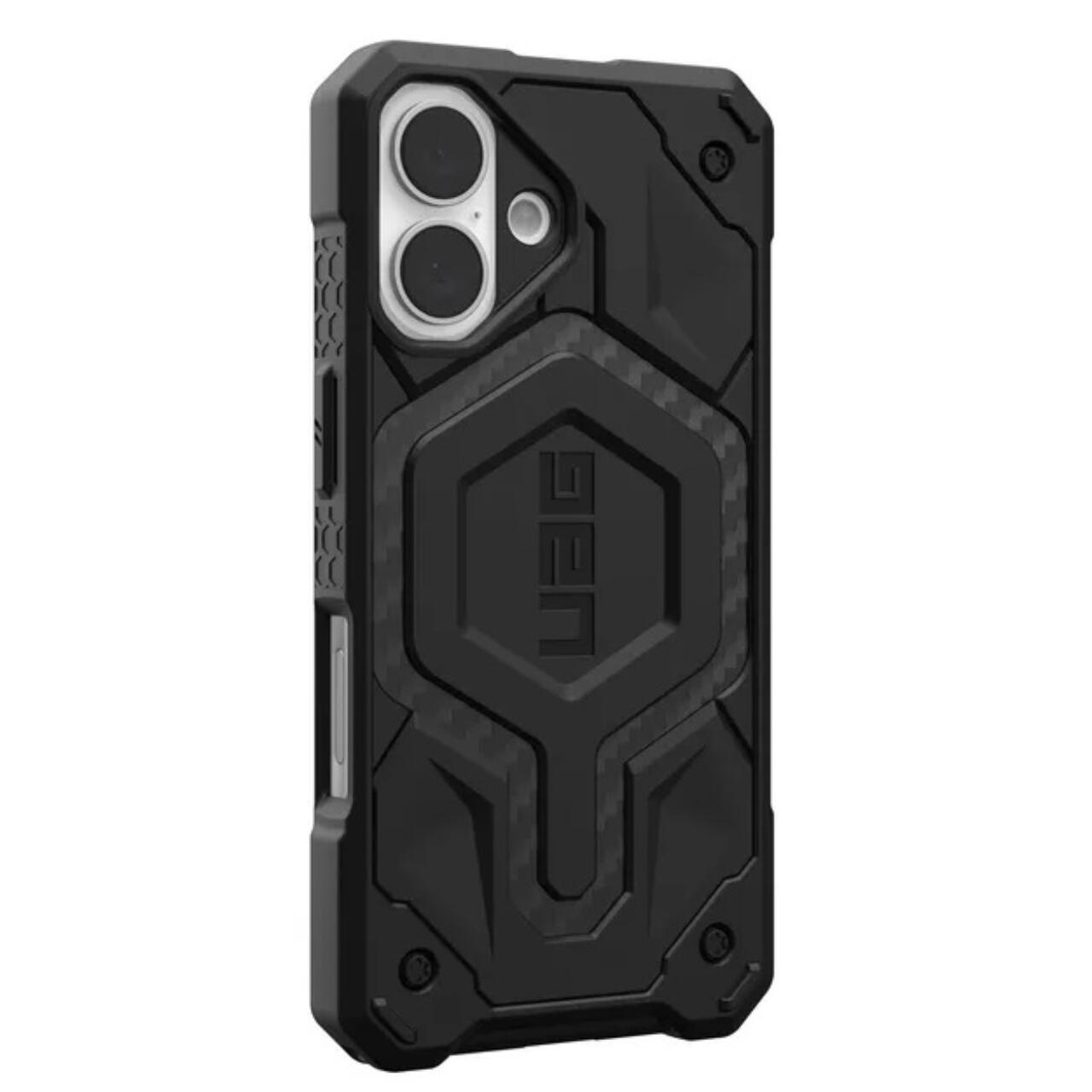 Husa de protectie UAG Monarch Series pentru iPhone 16, Carbon Fiber