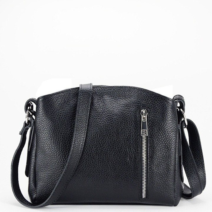 Fekete valódi bőr táska 8923 123 Fekete