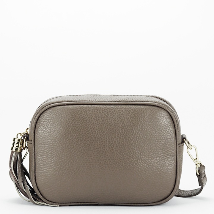 Valódi bőr kis táska 8957 122, Tópbarna, 16x22x7,5