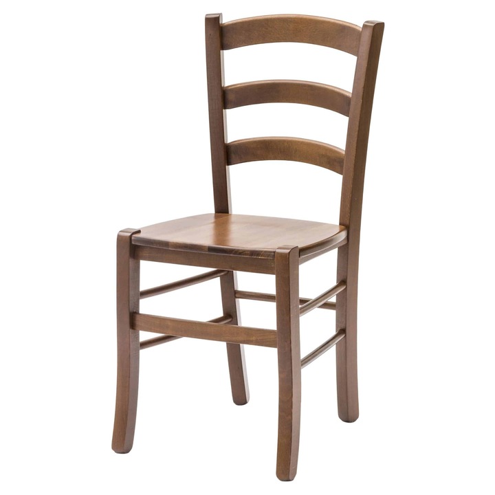 Scaun Verona, lemn fag, sezut lemn - Nuc