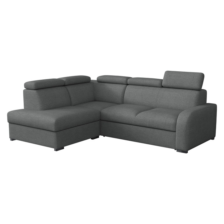 Coltar Losar 2rRLXp, MIRJAN24, stanga, gri inchis, 200x250x85 cm