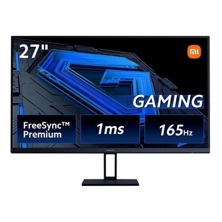 Monitor Gaming IPS LED Xiaomi 27" G27i, Full HD 1920 x 1080, HDMI, DisplayPort, 165 Hz, 1 ms fekete