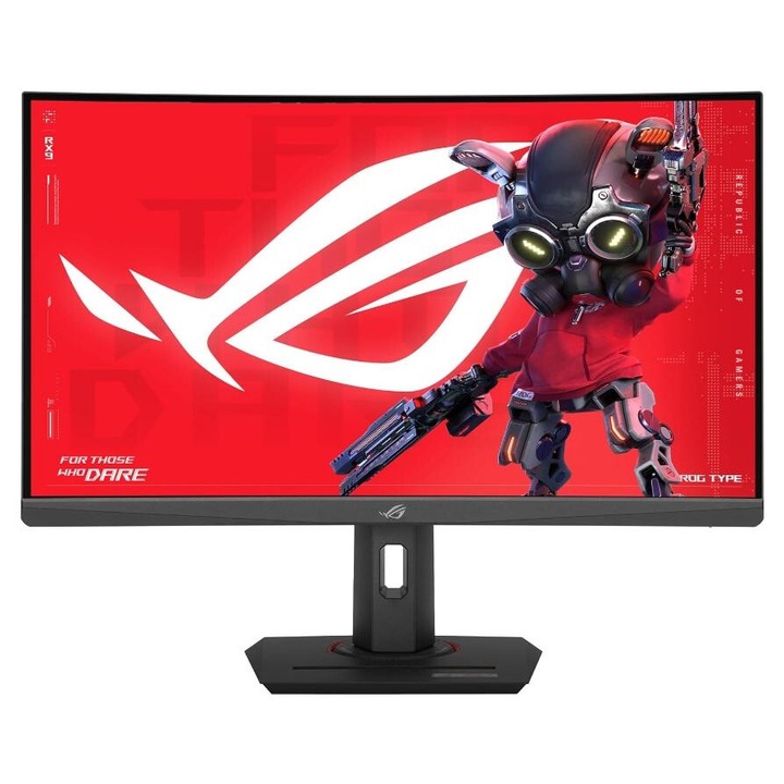 Monitor Gaming Fast VA LED ASUS ROG Strix 27" XG27WCMS, QHD 2560 x 1440, HDMI, DisplayPort, ívelt képernyő, 280 Hz, 1 ms fekete