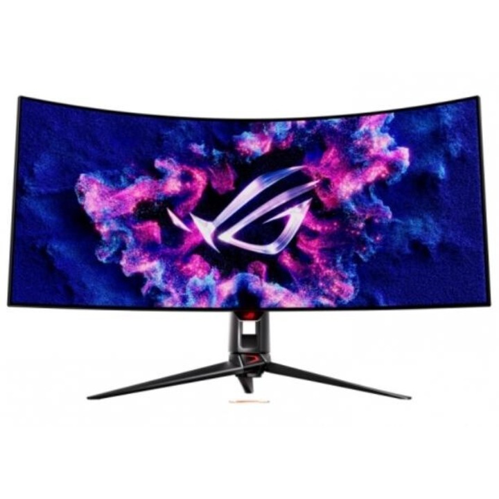 ASUS 39" OLED gamer monitor PG39WCDM, UWQHD 3440x1440, HDMI, DisplayPort, ívelt képernyő, 240 Hz, 0,03 ms fekete
