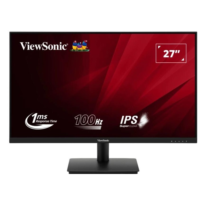 ViewSonic VA270-H LED monitor, FHD, 100Hz, 1ms, HDMI, VGA, Fekete