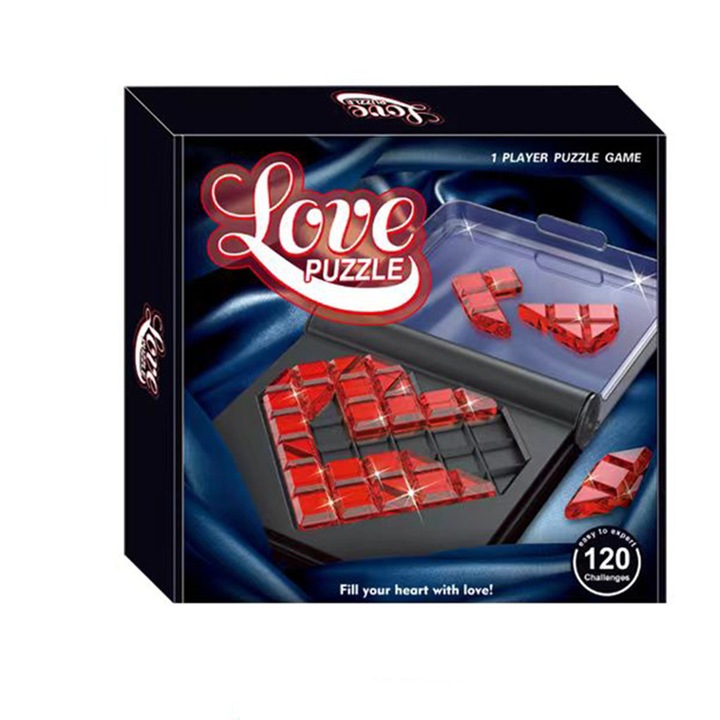 Пъзел Smart Game Toy, IQ Love Love, черен/червен, комплект
