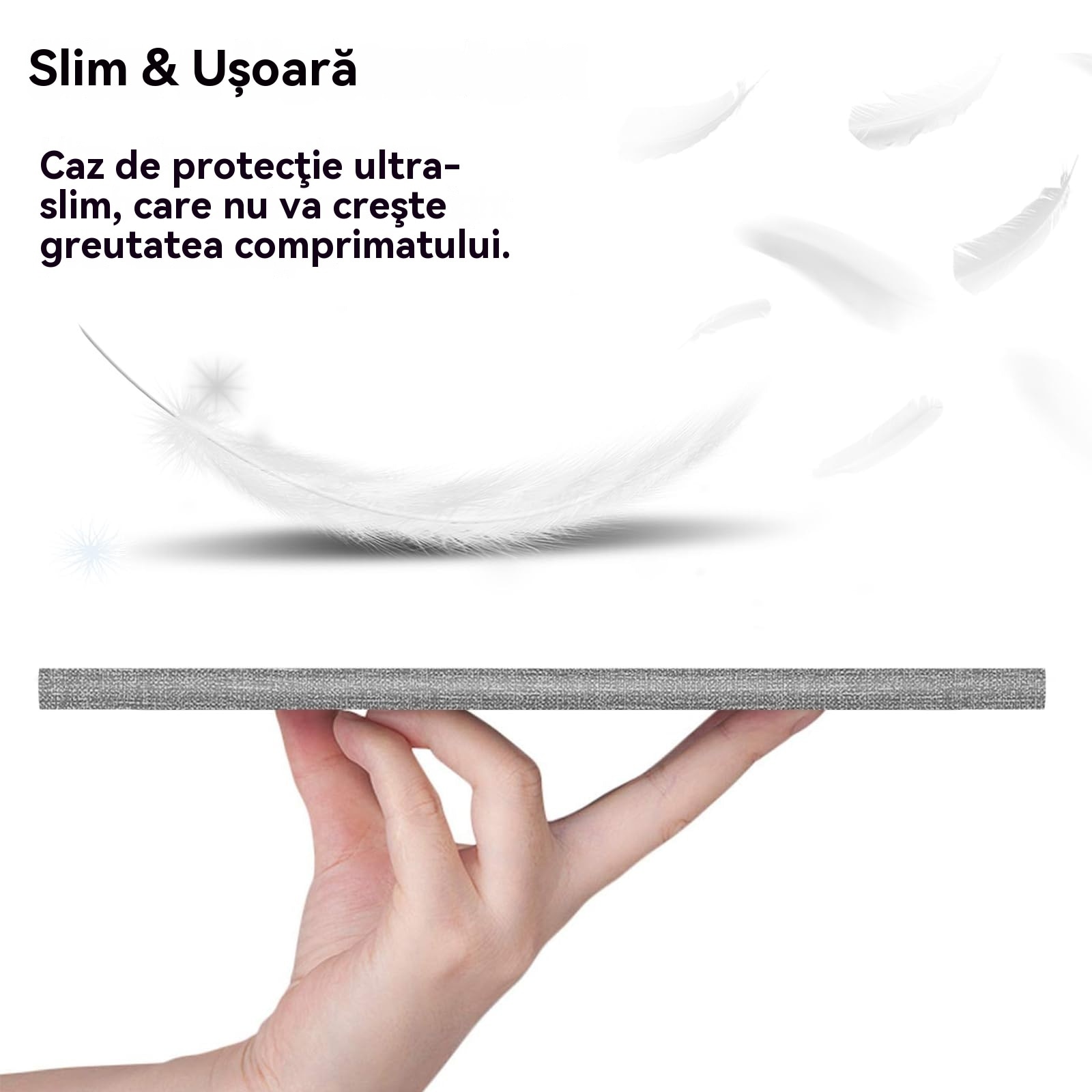 Husa tableta LYCENXI pentru reMarkable 2, design slim, cu suport pentru creion, gri, 10.3 inch