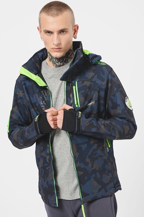 Canadian Peak, Зимен софтшел с отделяща се качулка, Каки/Тъмносин