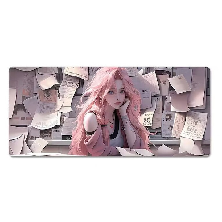 Mousepad Seraphine 800x300mm, design colorat, baza din cauciuc antiderapant