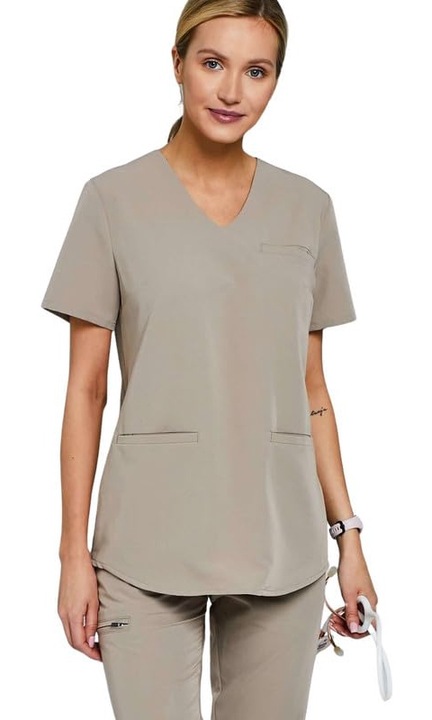 Costum medical de dama, MEDHOODIE, Poliester, Bej, S