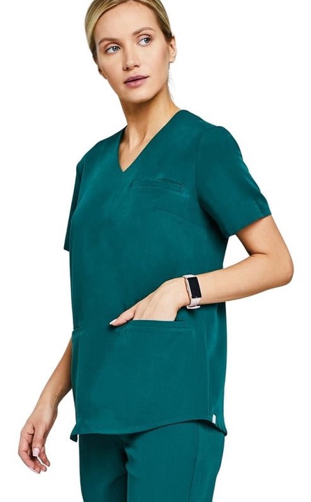 Costum medical de dama, MEDHOODIE, Poliester, Verde eden, XXS