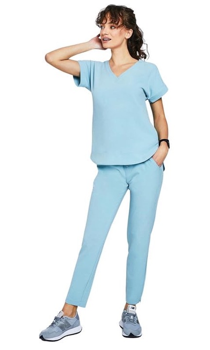 Costum medical de dama, MEDHOODIE, Poliester, Albastru deschis, XS