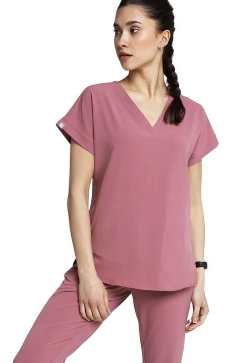 Costum medical de dama, MEDHOODIE, Poliester, Roz inchis, S