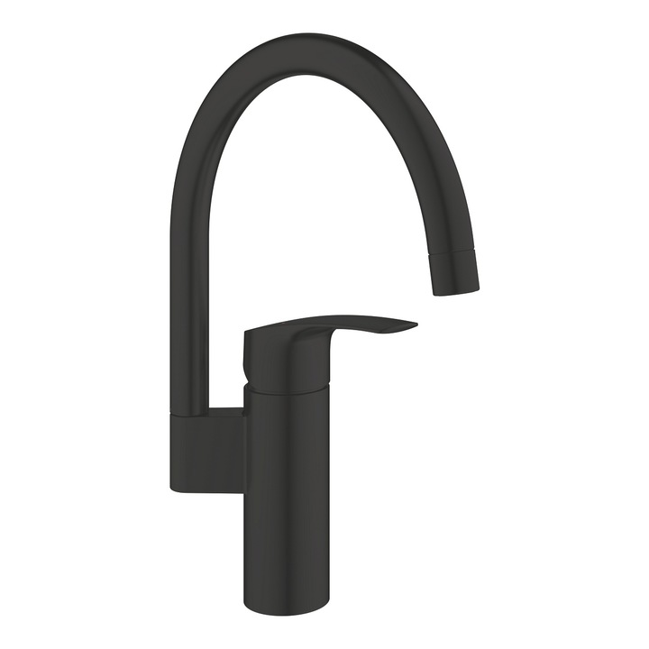 Смесител Grohe Eurosmart, Стоящ, Кухненски, Въртящ се чучур, 339 мм, Черен Мат
