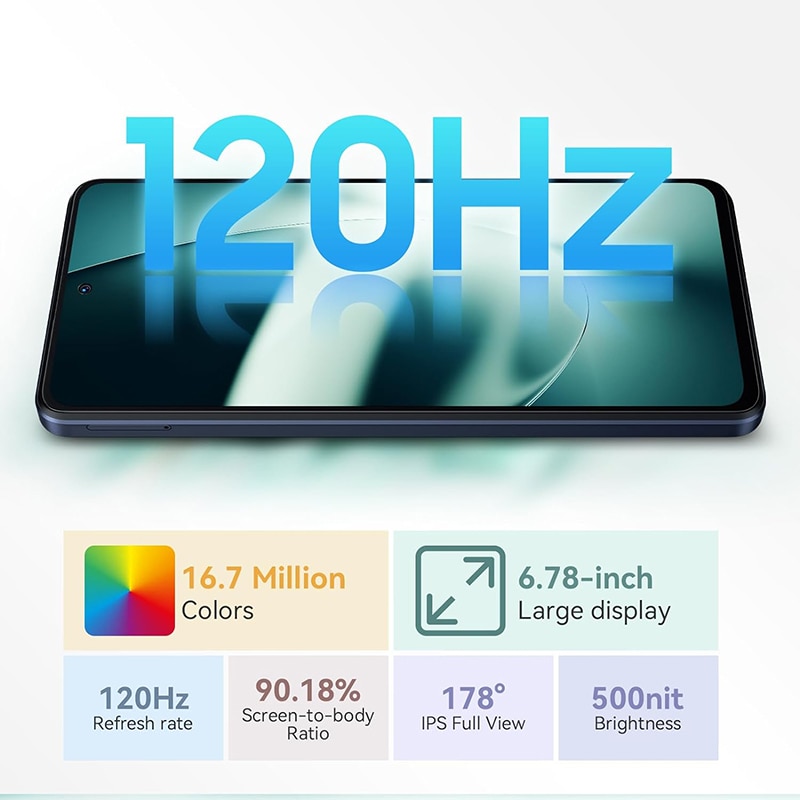 Telefon mobil Blackview Shark 8 Grey, 4G, 6.78'' FHD+ 120Hz 2.4K