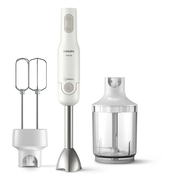 Philips botmixer szett, 700 W, fehér, 2 sebesség, 260x240x265mm