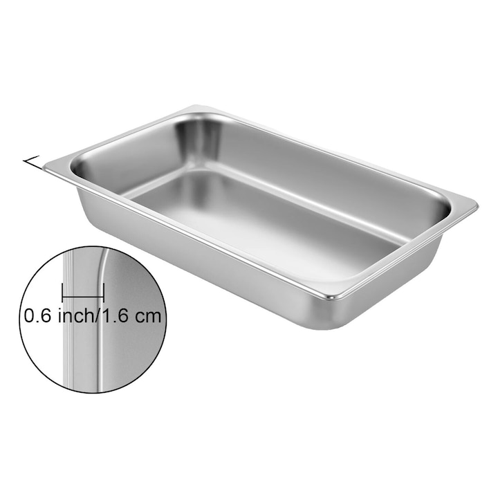 Set 6 tavi copt, inox, 13L, design rezistent, argintiu