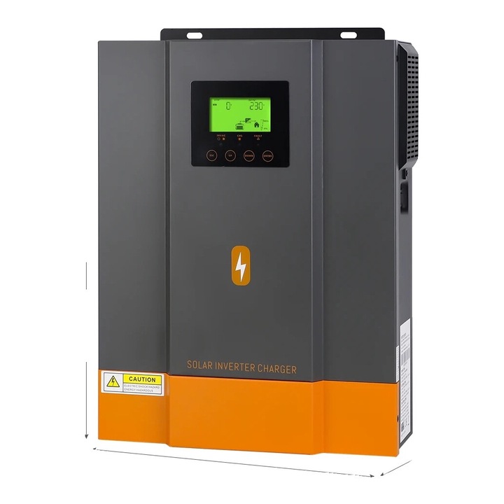 Invertor hibrid 3200W, 80A MPPT, unda sinusoidala pura, 24V, 348x270x95mm