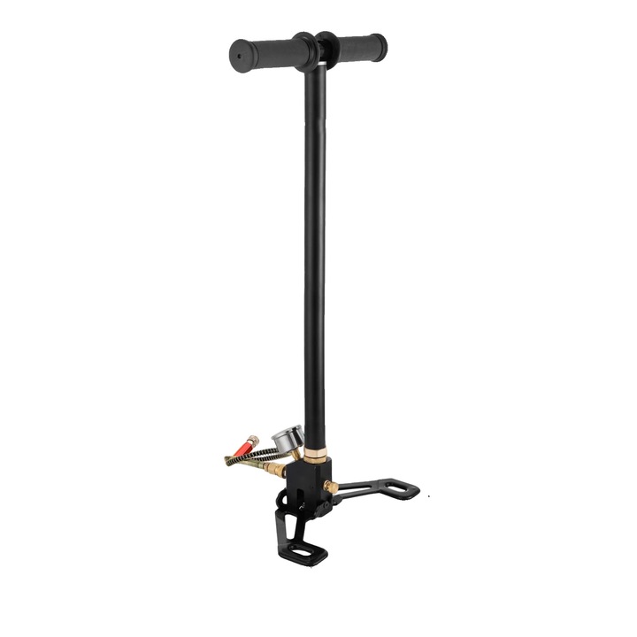 Kézi szivattyú, rozsdamentes acél, 4500 PSI, összecsukható pedál, 13,2 x 25,4 x 62,7 cm, fekete