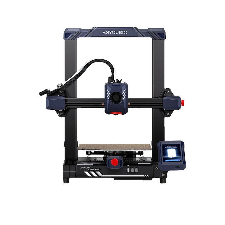 3D принтер Anycubic Kobra 2 Pro, 45x40x40cm, температура на леглото 100°C, скорост на печат 20-80mm/s