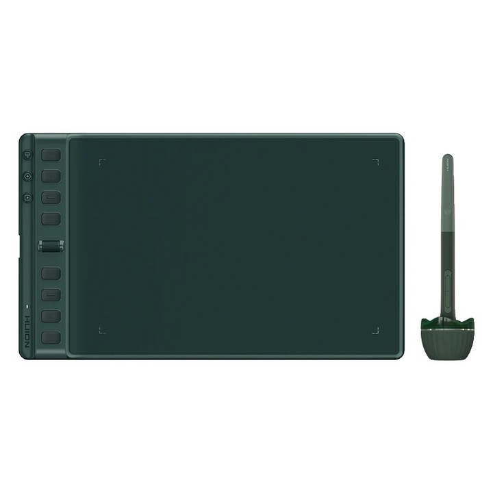 Tableta grafica, 8192 niveluri de presiune, interfata USB, taste expres personalizabile, verde