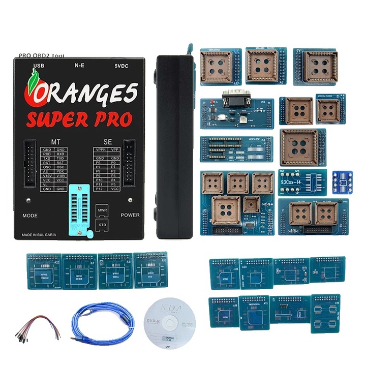 Programator Orange 5, Set Complet V138, USB, 10x20x30cm, Portocaliu
