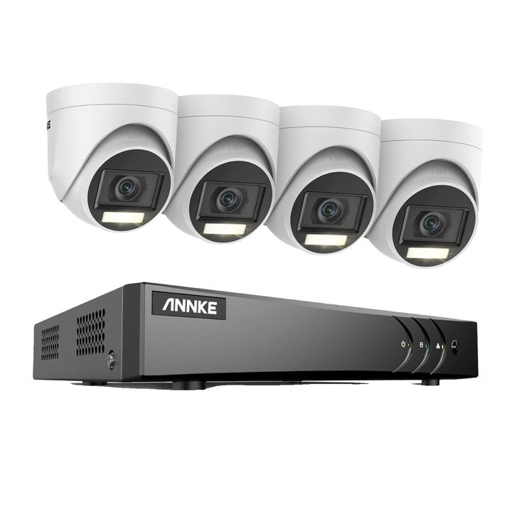 Felügyeleti rendszer, Annke, 5MP, 4 kamera, 3K felbontás, IP67, 1T HDD-vel