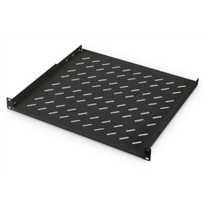 Raft fix 1U, Digitus, DN-19 TRAY-1-400-SW, negru, 483x400mm