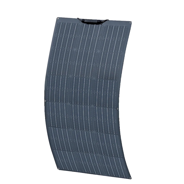 Kit panou solar flexibil 200W, tehnologie monocrystalline, controler de incarcare inteligent, cablu de extensie, cablu cu clema aligator