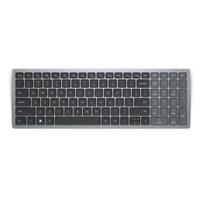 Клавиатура Dell KB740, безжична, Titan Grey, 2.4 GHz, Bluetooth 5.0, 506g