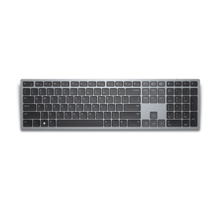 Клавиатура Dell KB700, безжична, Titan Gray, 2,4 GHz, Bluetooth 5.0
