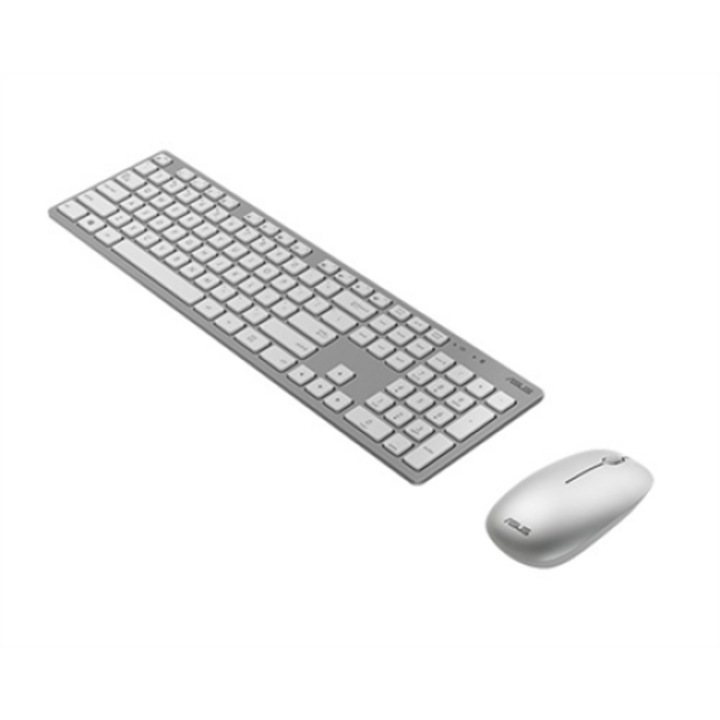 Комплект клавиатура и мишка ASUS W5000, безжична, бяла, 460гр