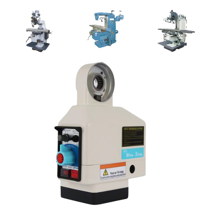 Х-ос захранващ двигател за CNC фрезови машини, 0-210 RPM, диаметър 16mm, бял, 32x43x94cm