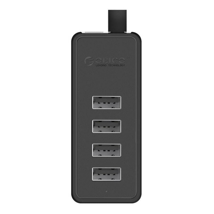 Orico W5P-100 USB хъб, 4x USB 2.0, черен, кабел 1м, 22x77.4x31.5mm