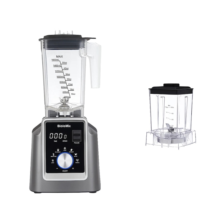Blender de masa, AENO, TB2, 800 W, 28000 RPM, 8 lame, 1.75 l, LED, Alb