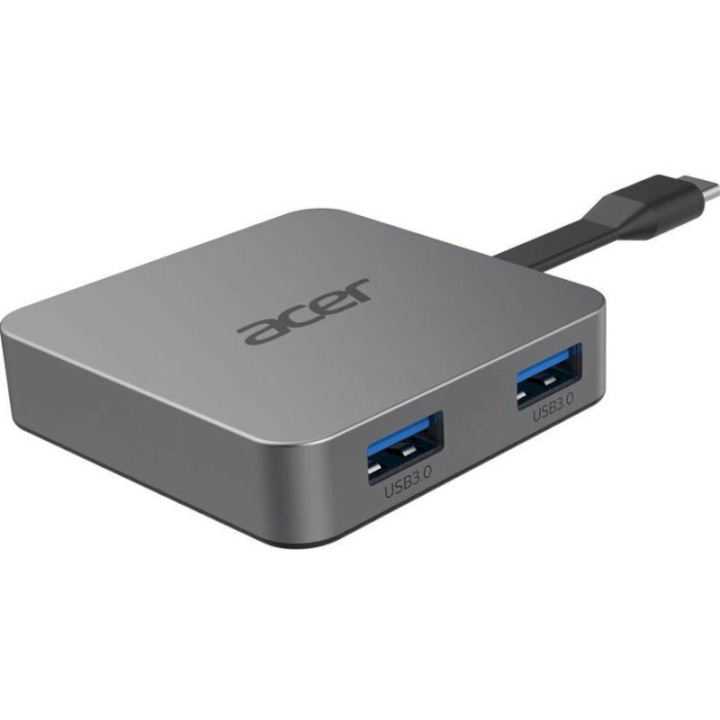 Dokkoló állomás 4 az 1-ben, Acer, 1 x HDMI, 2 x USB 3.0, 1 x USB Type-C, szürke