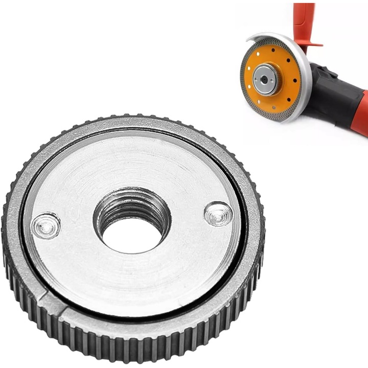 Enforose gyorsszorító anya sarokcsiszolókhoz M14, szénacélból, könnyen felszerelhető